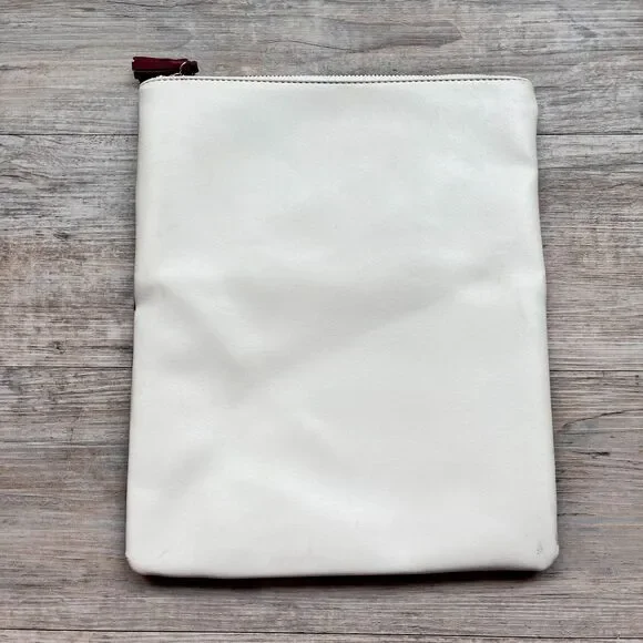 Rachel Pally Floral Clutch Cream Leather Trim Blue Red Yellow Print Bag - Picture 2 of 9